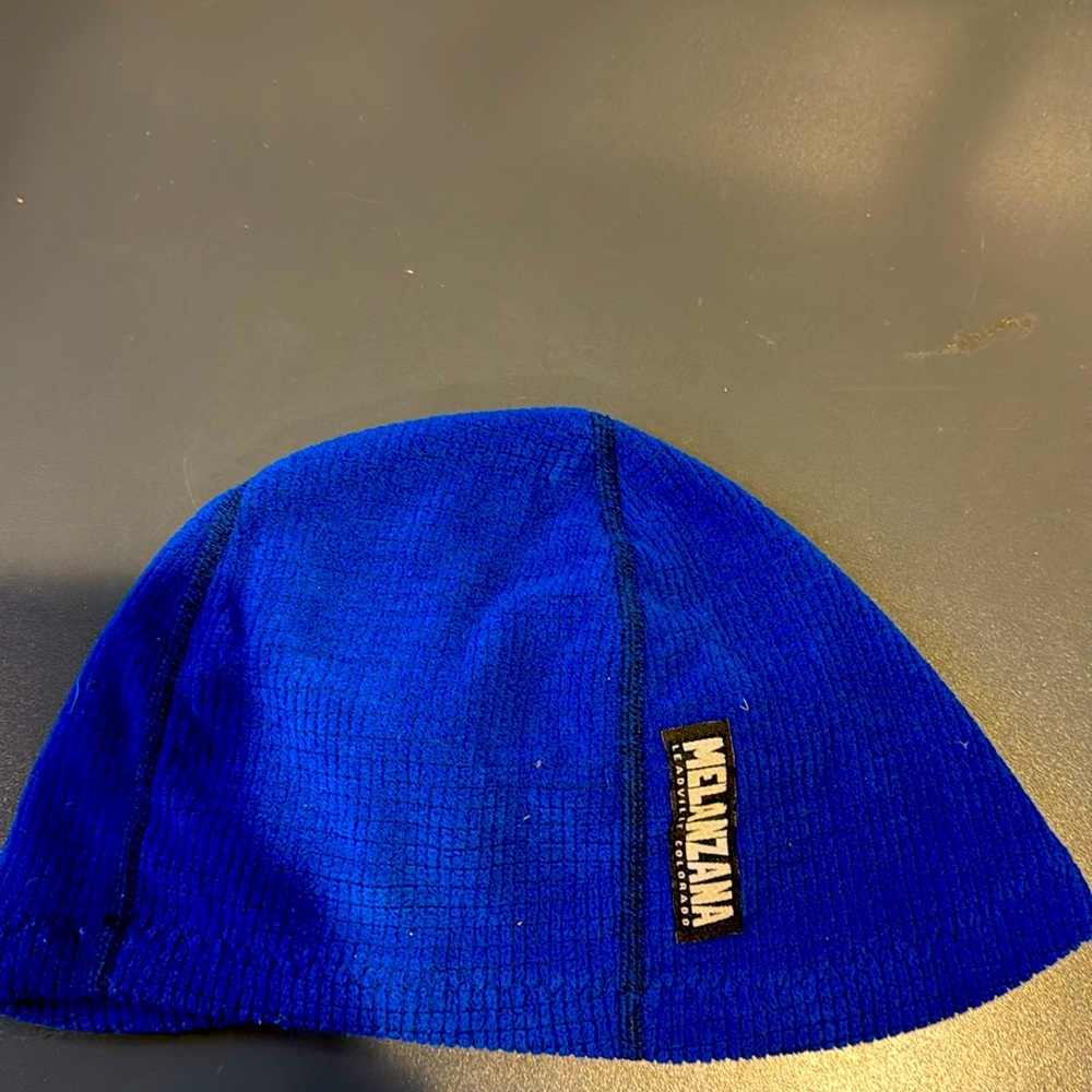 Blue Melanzana Waffle Beanie (Adult Large)